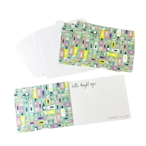 Clinique x Kate Spade Tote & Cosmetic Pouch Set with Stationery - Picture 5 of 8